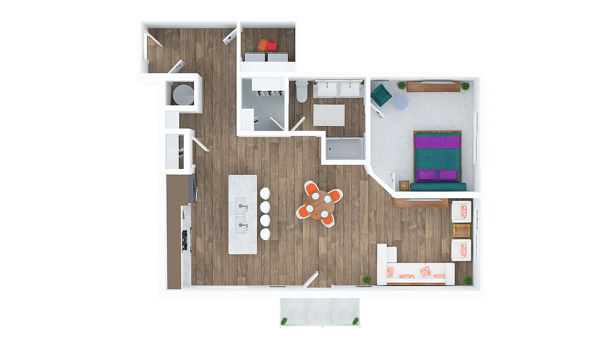 Floor plan 1 x 1 The Vienna