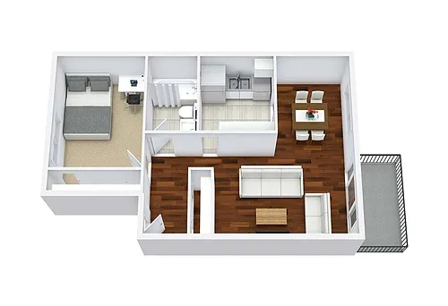 Floor plan 1BR/1BA - A1