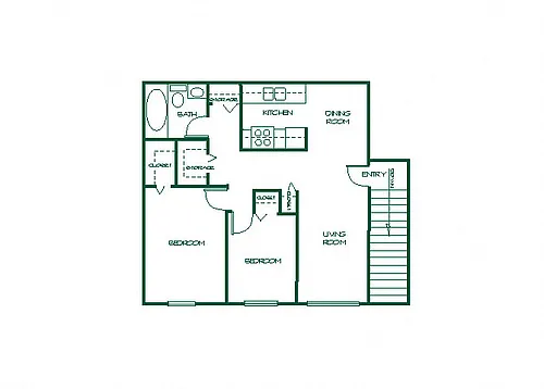 Floor plan Two Bedroom