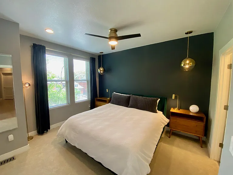 Beautiful, bright primary bedroom on third floor.
