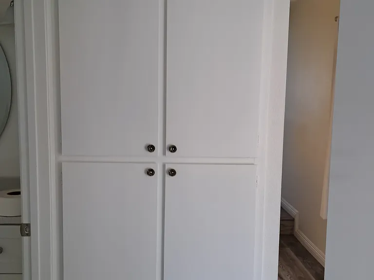Built in Towel and storage cabinet