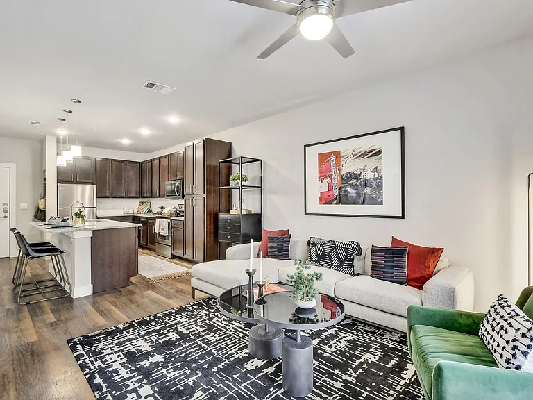 Wood-style flooring in our modern apartment homes.