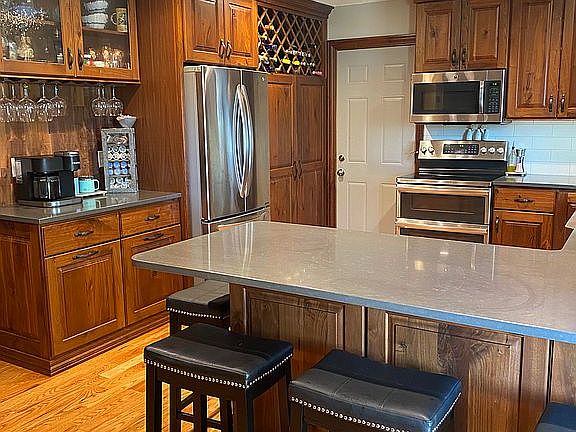 Walnut cabinets