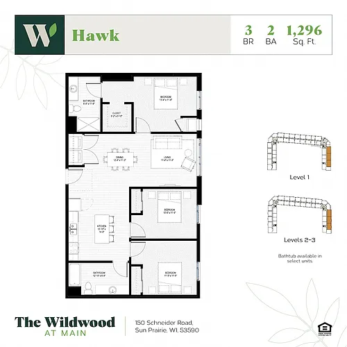 Floor plan Hawk 50%