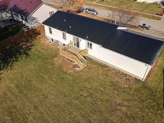 Aerial of the backyard
