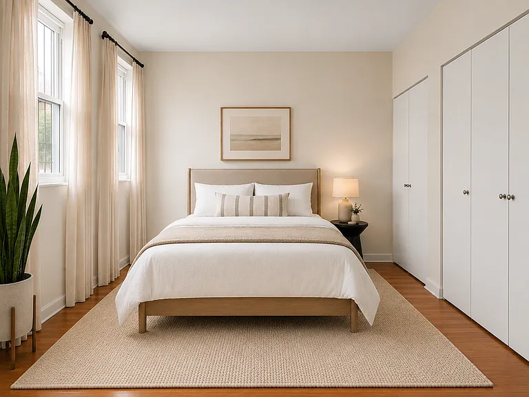 Bedroom 1 staged