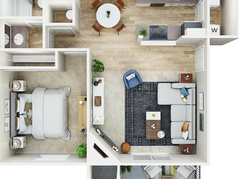 1 Bed 1 Bath 1 Bed 1 Bath