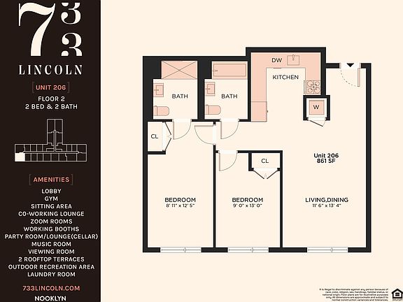2nd image of 733 Lincoln Pl #1206