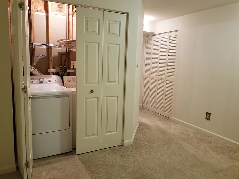 Washer and dryer in basement
