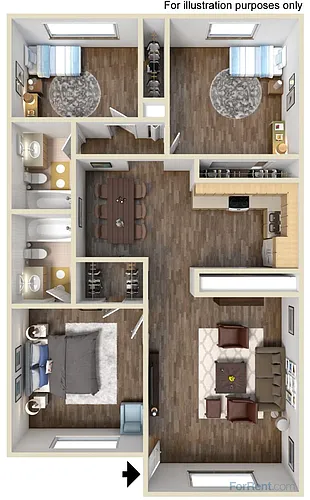 Floor plan Orchid - 3A