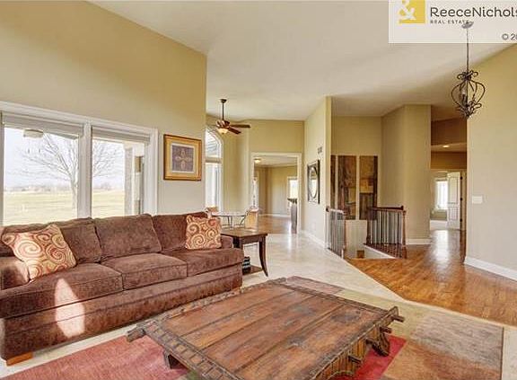 Living room has great views of the golf course!
