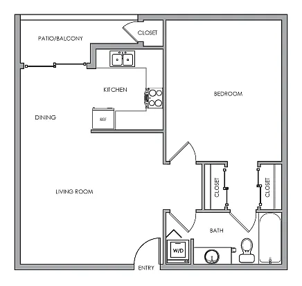 Floor plan 1x1A