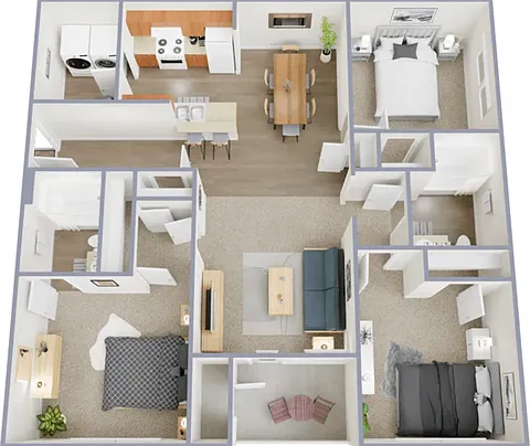 Three Bedroom Three Bedroom