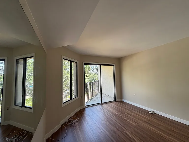 Master bedroom with private balcony