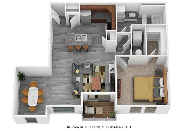 Floor plan DeSales Flats II - The Idlewild