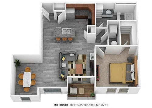 Floor plan DeSales Flats II - The Idlewild