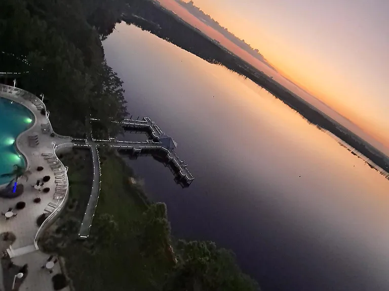 Lovely lake by pool area