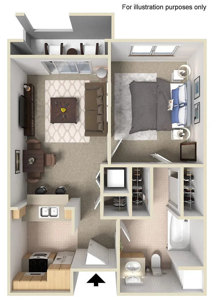 Floor plan 1x1 AR