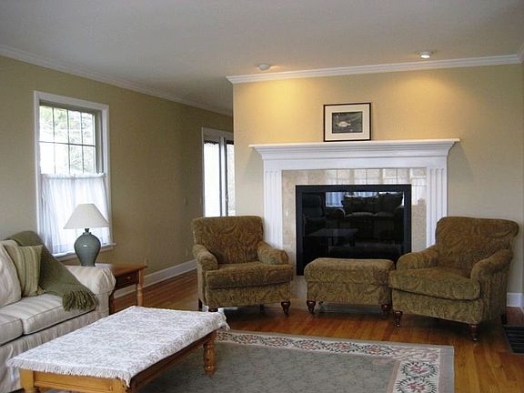 Living Room with double-sided gas fireplace