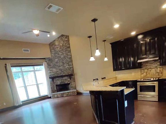 Open kitchen to living room