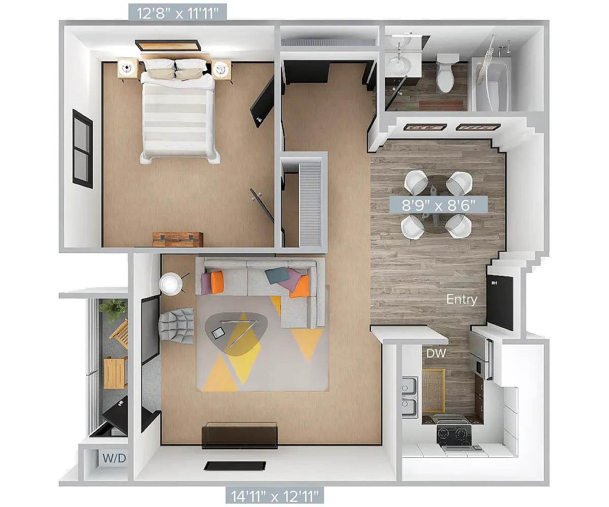 Floor plan E_1B1B_651SF_405-408-418-419-421-Premier