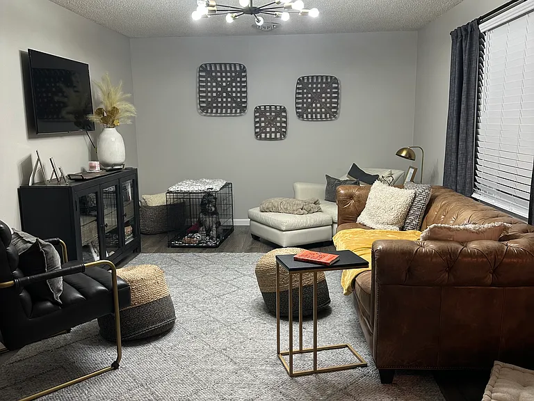 Living room staged