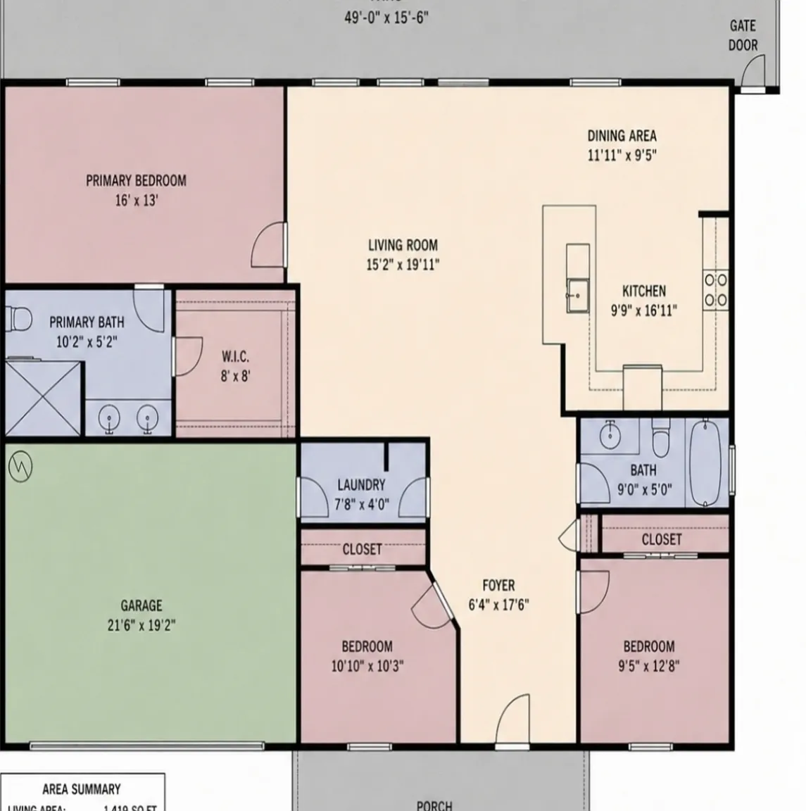 3 bed, 1419 sqft, $1,725 — Photo 4