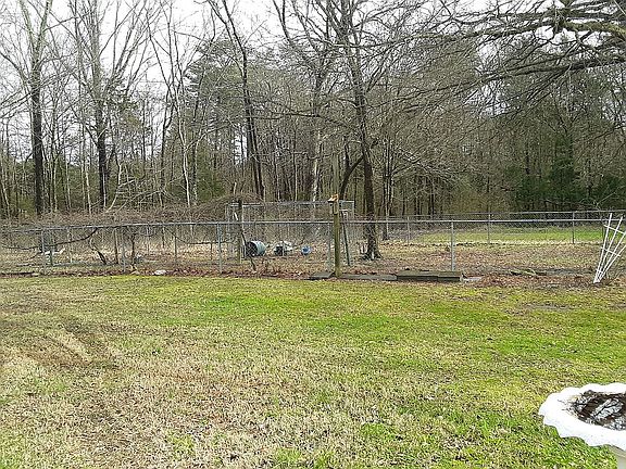 Fenced in portion of back yard