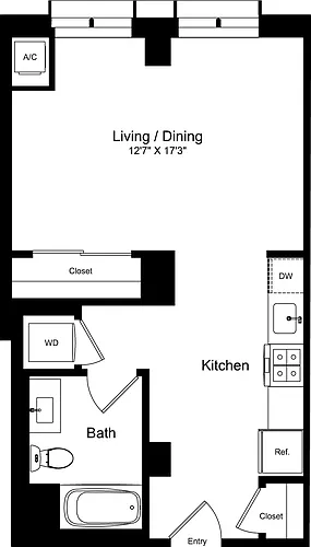 Floor plan Studio D