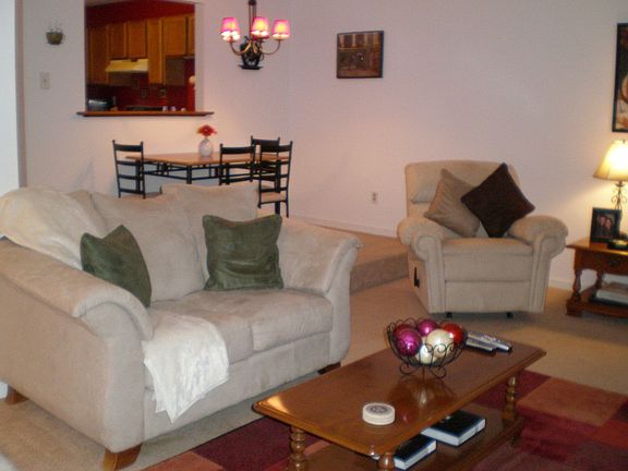 Open View from Living Room to Kitchen