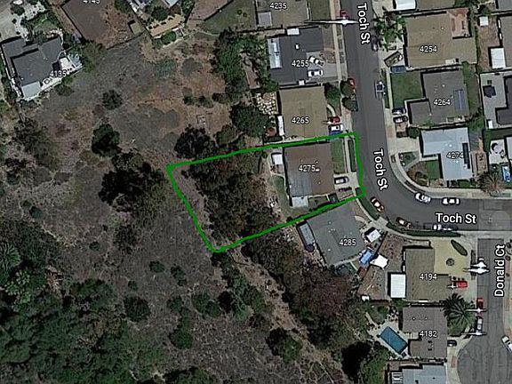 Aerial View
Fencing extends all the way down into the canyon along the property line