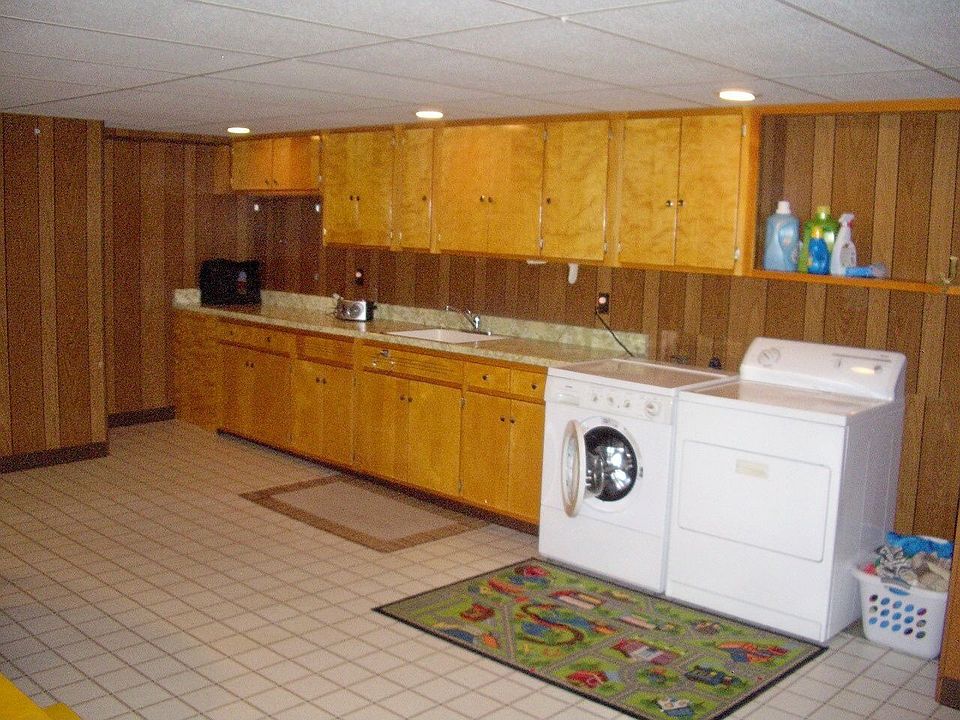 large utility area in lower level.