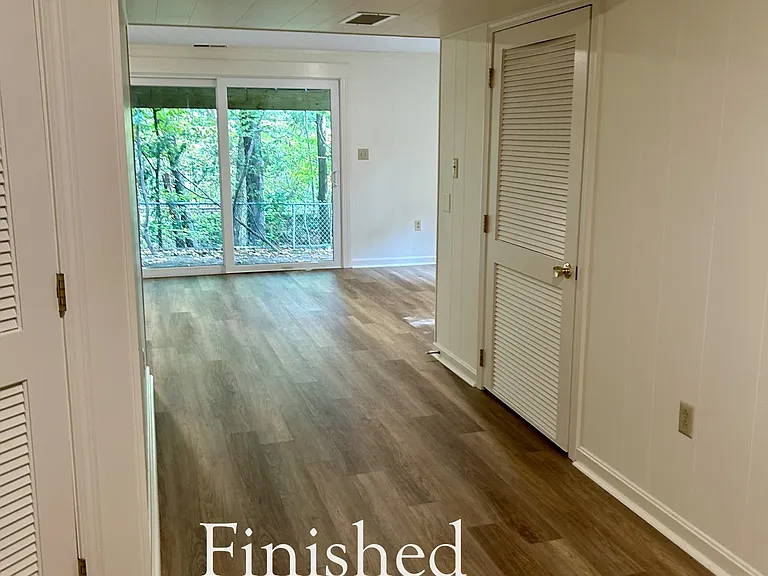 New LVP flooring in the finished basement.
