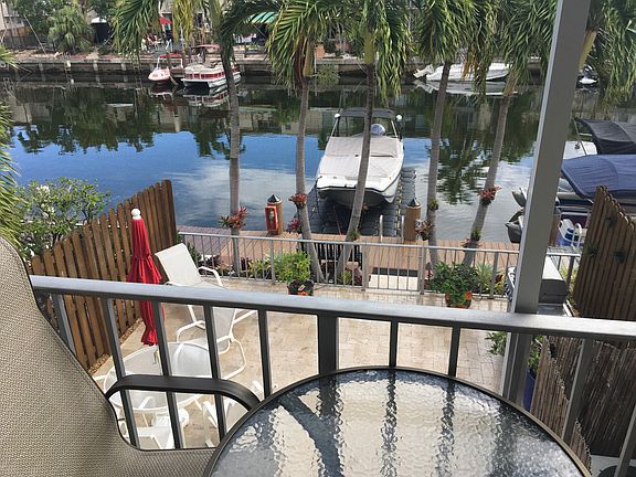 Travertine patio , trex dock