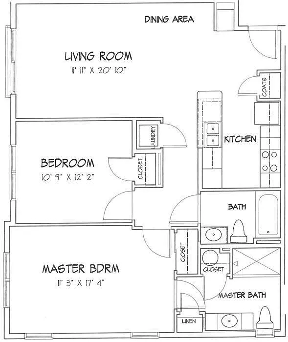 Floor plan 2BR-C