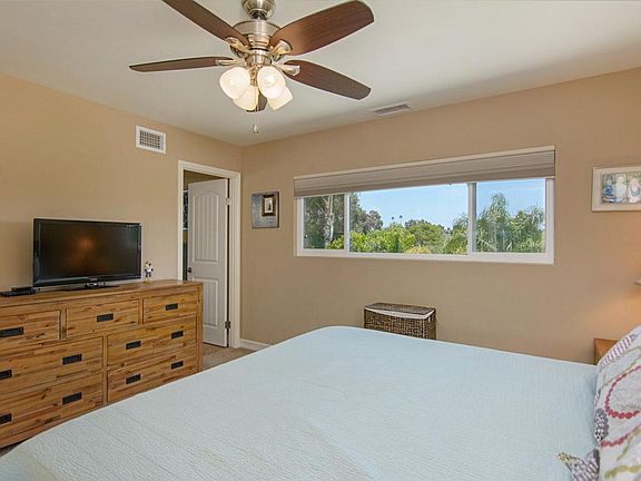 Master bedroom looking over backyard