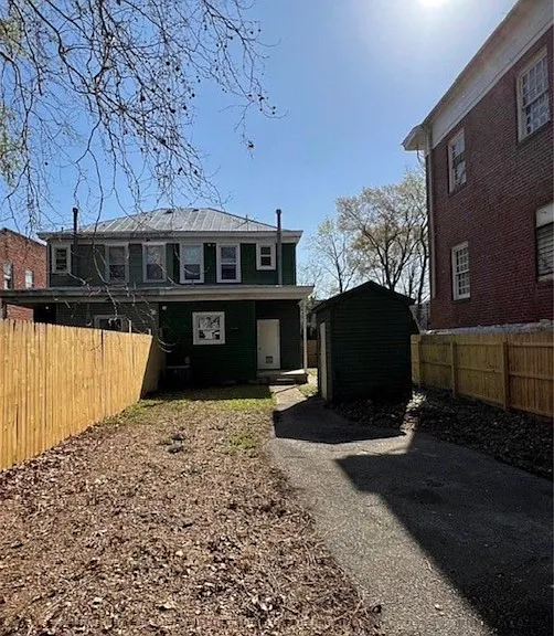 back yard and shed