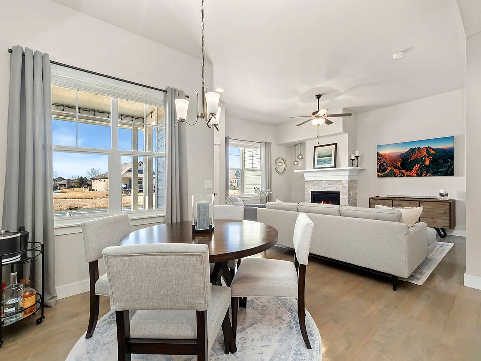 Dining area overlooking main living room.