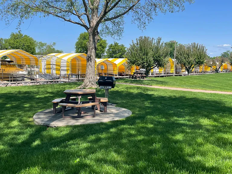 BBQ area on the grounds.