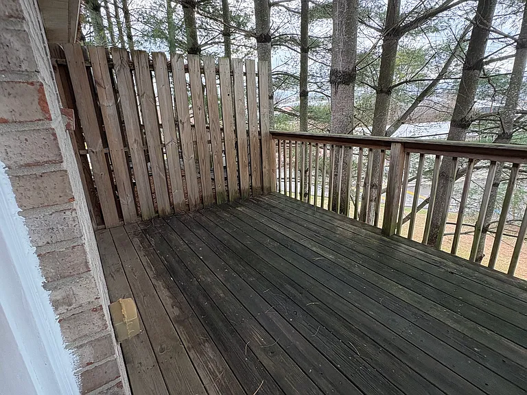 Wooden Screen separating patios