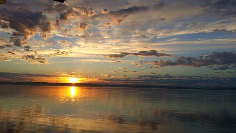 A beautiful sunset view from