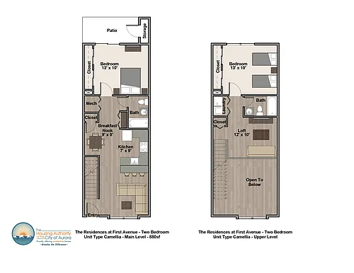 Floor plan Camellia 2-Bed