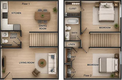 Floor plan 2X15