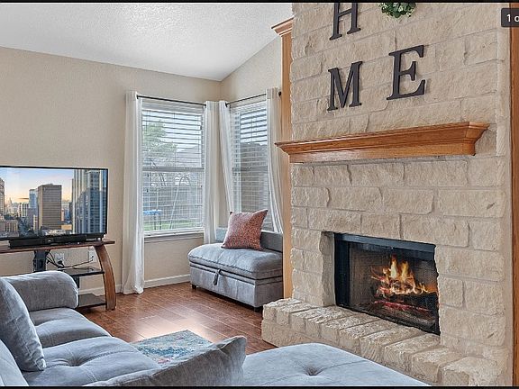 Living room with gas fireplace