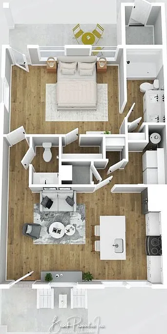1 bed, 1.5 bath, 700 sqft, $1,495 — Photo 3