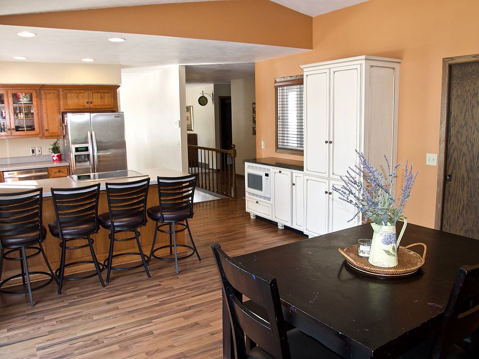 Kitchen and eat in dining 