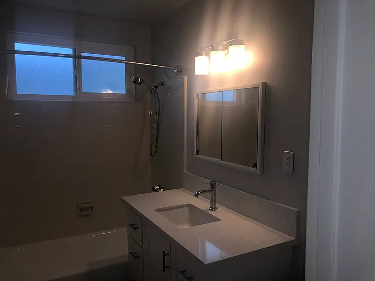 Updated bathroom and tile accents
