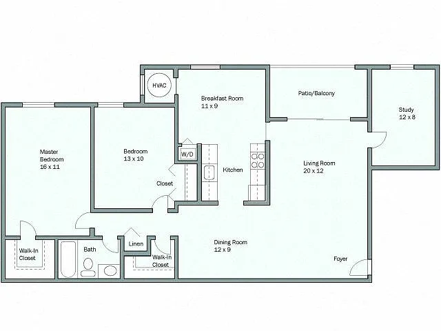 Floor plan Mason - Study
