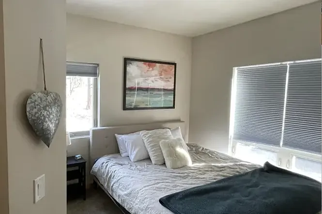 2nd Bedroom w/ king size bed, closet & large dresser