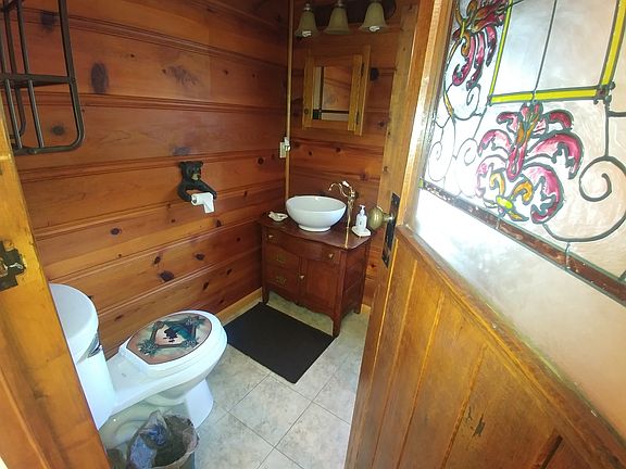 Bathroom with large rainshow